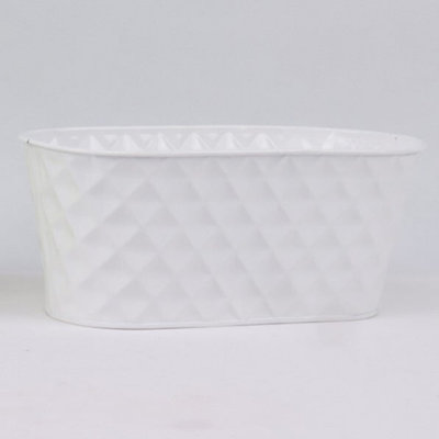 Shiny White Diamond Pattern Bucket