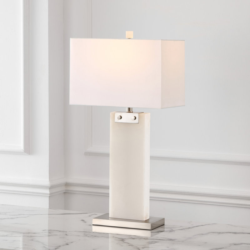 Omon Table Lamp, White/Silver