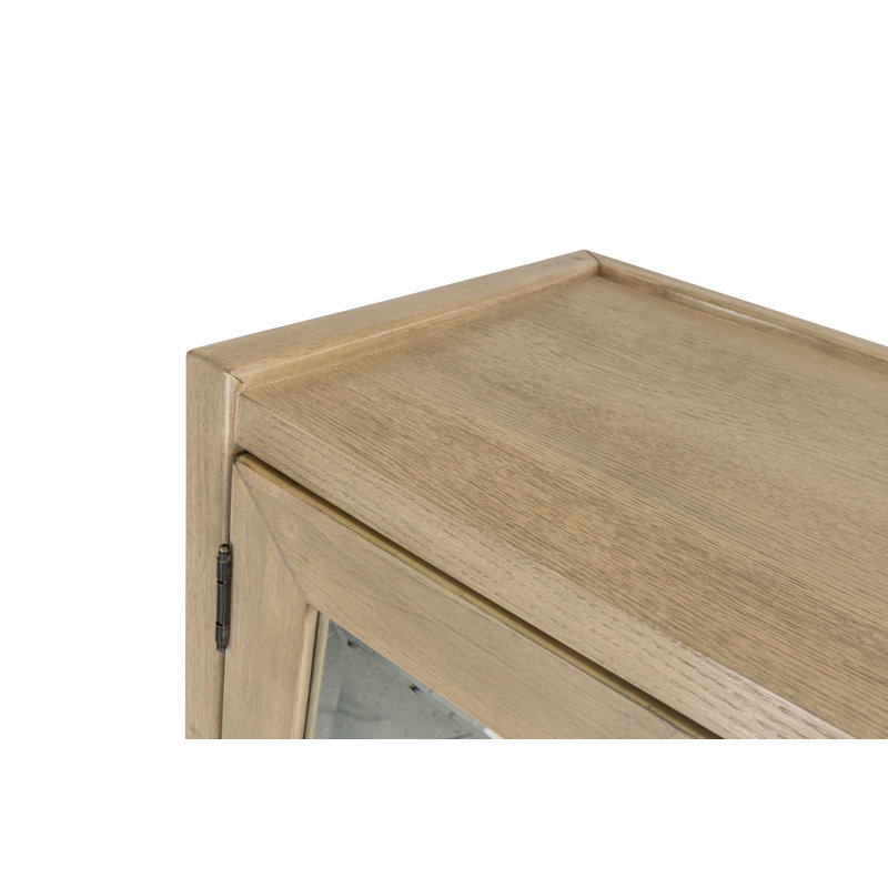 Rio Vista - Commode de porte en miroir tissé - tons terreux discrets et finition argile