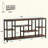 Industrial Console Table With Storage Shelves, Narrow Entryway Accent Table For Living Room-177209889