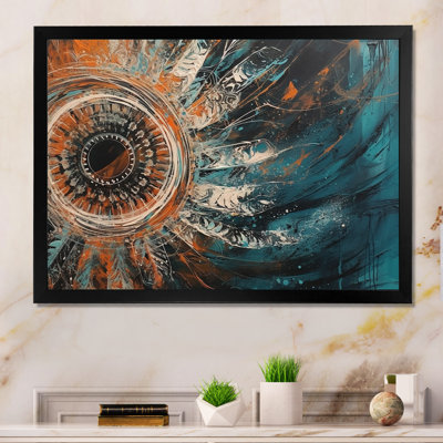 Habibollah orange et bleu, reflet artistique d'un esprit libre II sur toile