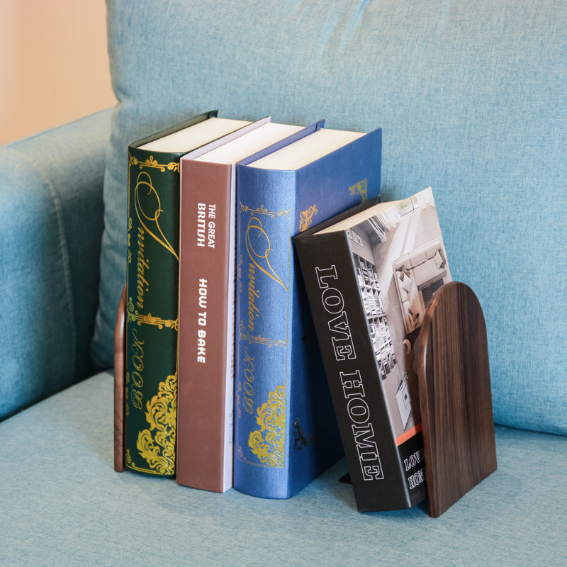 Serre-livres en bois antidérapant pour livres lourds 7 x 4 x 5 po
