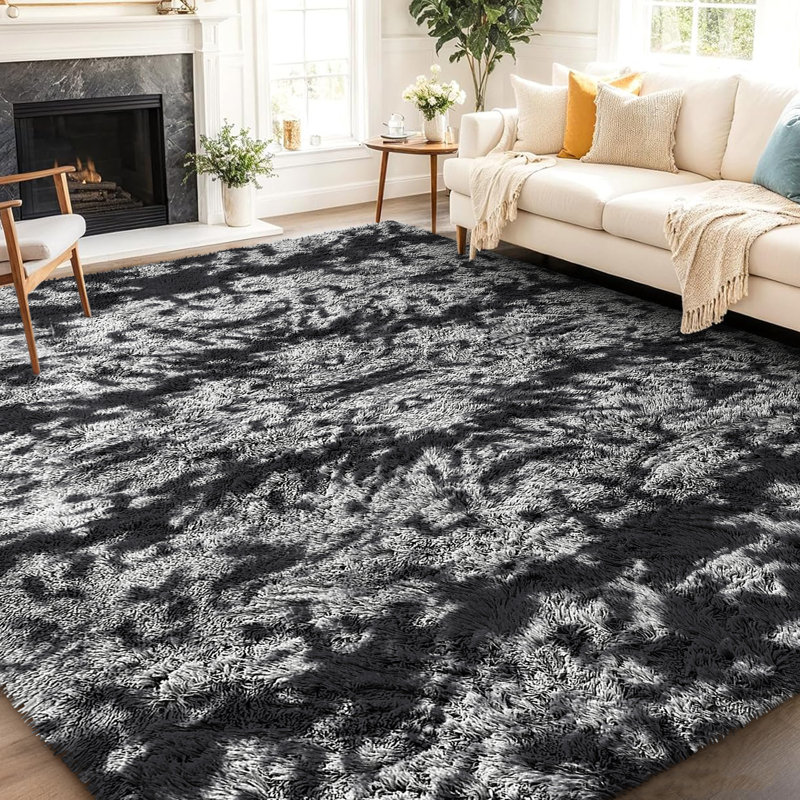 Machine Tufted Shag Area Rug, Rectangle 60 x 110 cm