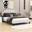 Lit plateforme tapissier en bois avec tête de lit Mireia-391116166-391116167