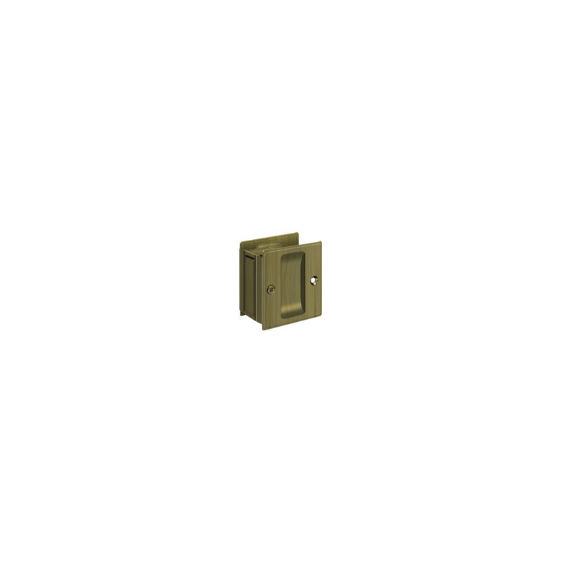 Pocket Door Hardware, Antique Brass