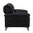 Eilene 83" Loveseat, Black Top Grain Leather