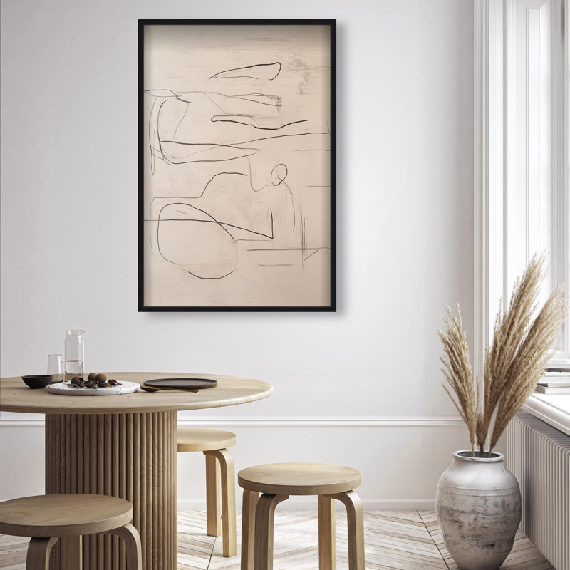Oliver Gal Frenzied Strokes II Abstract - Luxury Shadowbox Framed Wall Art, Black, 37.5" H x 25.5" W