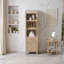 Armoire à linge autoportante en chêne naturel 20 po Cerrito-132847884