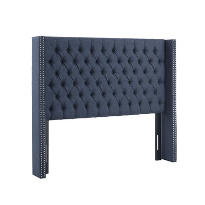 Tête de lit tapissier bleu marine