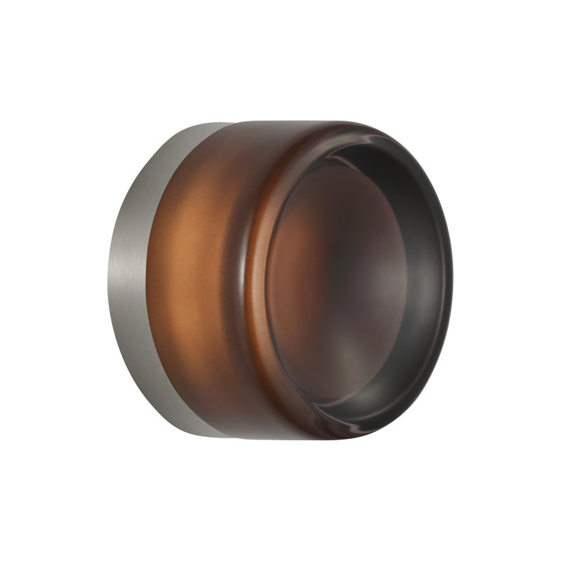Applique murale moderne Scott Living Tatum 5 po à DEL 2700K en nickel brossé, Fumée, Nickel brossé, 2700