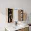 Armoire à pharmacie 41,3 po avec rangement, armoire à pharmacie murale avec porte miroir, contreplaqué