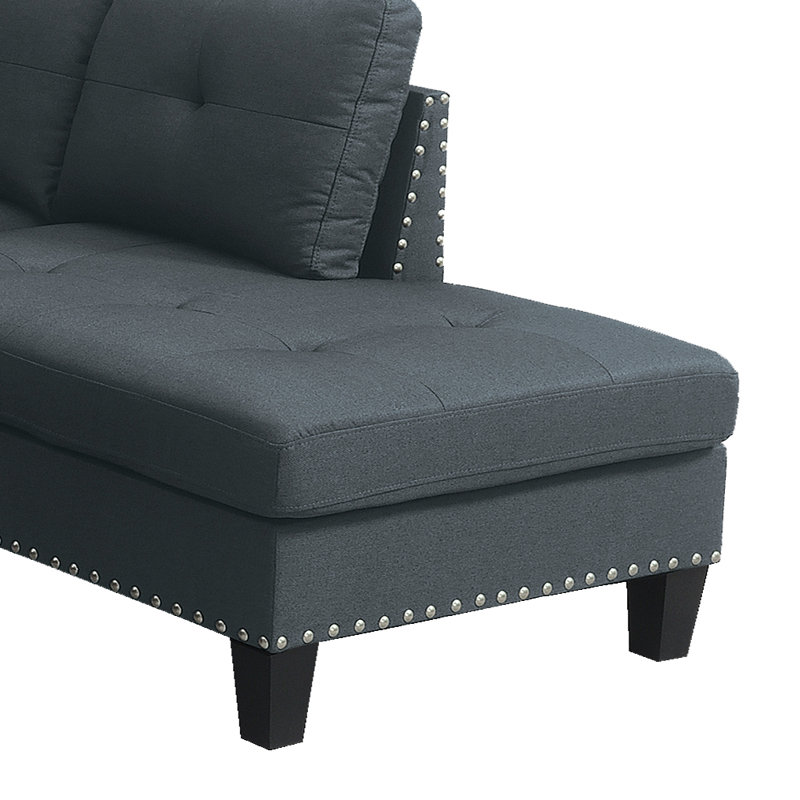 Ensemble modulaire 2 pièces, Tissu gris anthracite