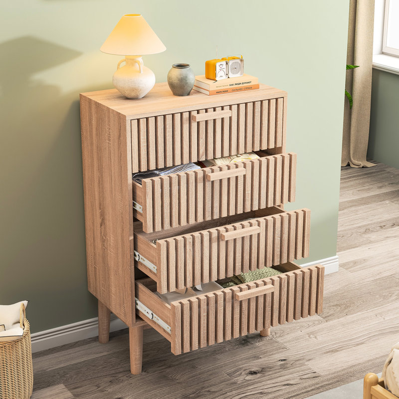 Solid Wood Rectangle Accent Chest, 91cm H x 60cm W x 34cm D, Natural