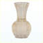 Vase décoratif en verre ambré 6,3 x 11,4 pouces avec texture nervurée et col évasé, vase en verre décoratif