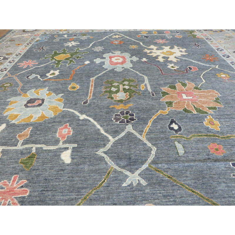 Tapis gris unique de 12 pi 5 po x 14 pi 10 po