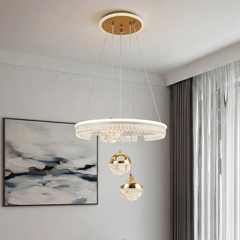 4 - Light Natural LED Dome Pendant