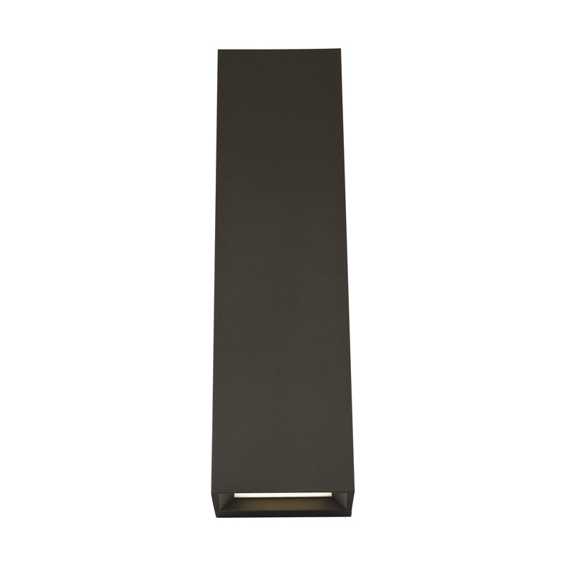 Pitch LED Outdoor Flush Mount, Bronze, 19" H x 5" W x 3.9" D