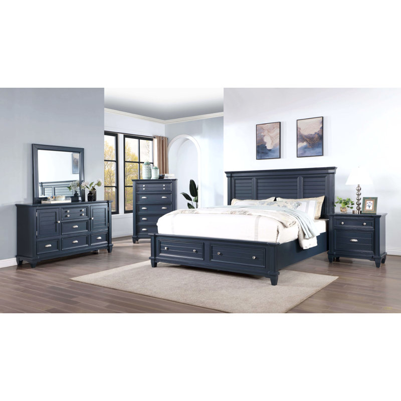 Table de chevet style transitionnel 1pc Nickel