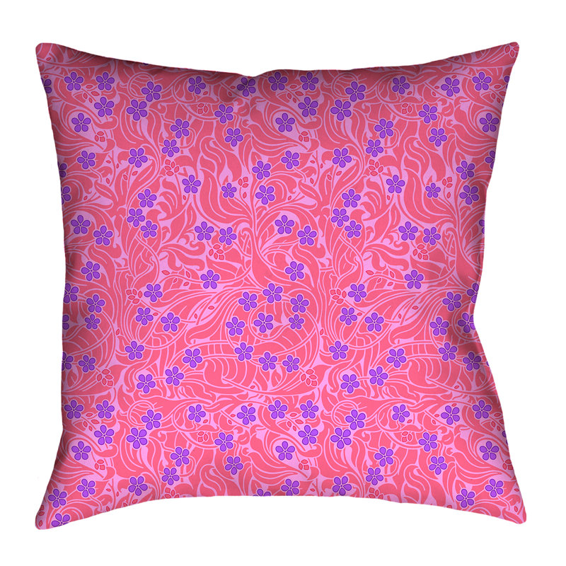 Coussin Katelyn Elizabeth, 18 po x 18 po, Jaune, vert et mauve, Simili suède