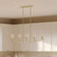 Lustre linéaire à cinq lumières avec abat-jour en verre transparent Jheni-127380269