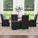 21" Wide Modern No Assembly Upholstered Linen Side Dining Chair with Casters (Set of 4)