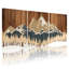 «Landscape & Nature Mountain Forest Reflection Wood», ensemble de 3 impressions sur toile-373074956