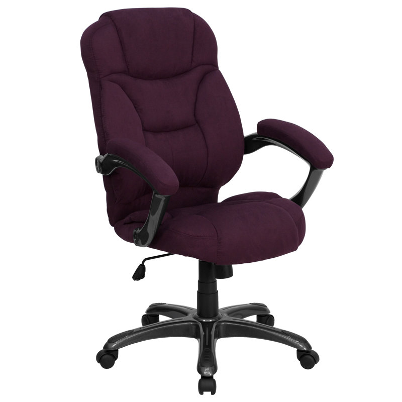 Trudy High Back Executive Swivel Ergonomic Office Chair with Arms, Grape