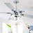   52" Modern 5-Blade Silver Ceiling Fan with Light Kit and Remote, 6 Speed Quiet DC Dimmable Light with DIY LED Shade for Living Room-1236516990