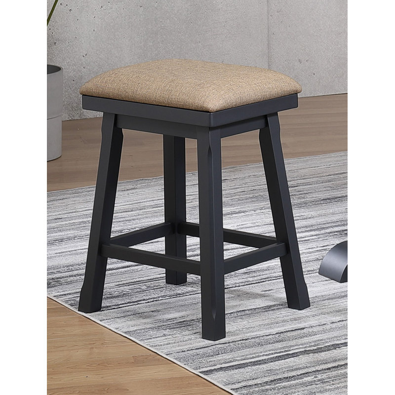 Tabouret en bois massif Derbyshire, Tabouret de comptoir (siège d’une hauteur de 24