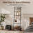 6-Tier Ibrahim With Shelf Rustic Brown And Black, 59-Inch Wall-Leaning Farmhouse Rack For Organized Storage, Freestanding Design Enhances Bathroom Decor, Space-Saving For Small Rooms With Adjustable Feet