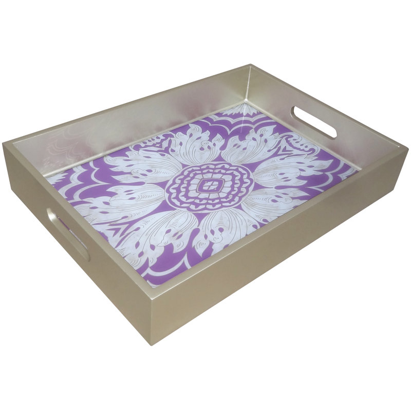 Reverse Painted Mirror Tray