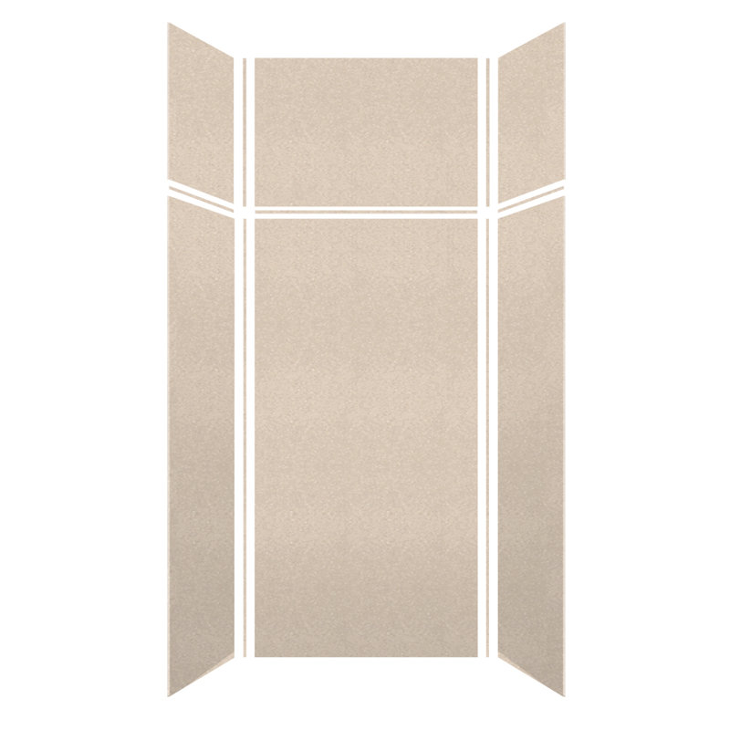 SaraMar 36'' W 36'' D 96'' H Glue Up Solid Surface Wall