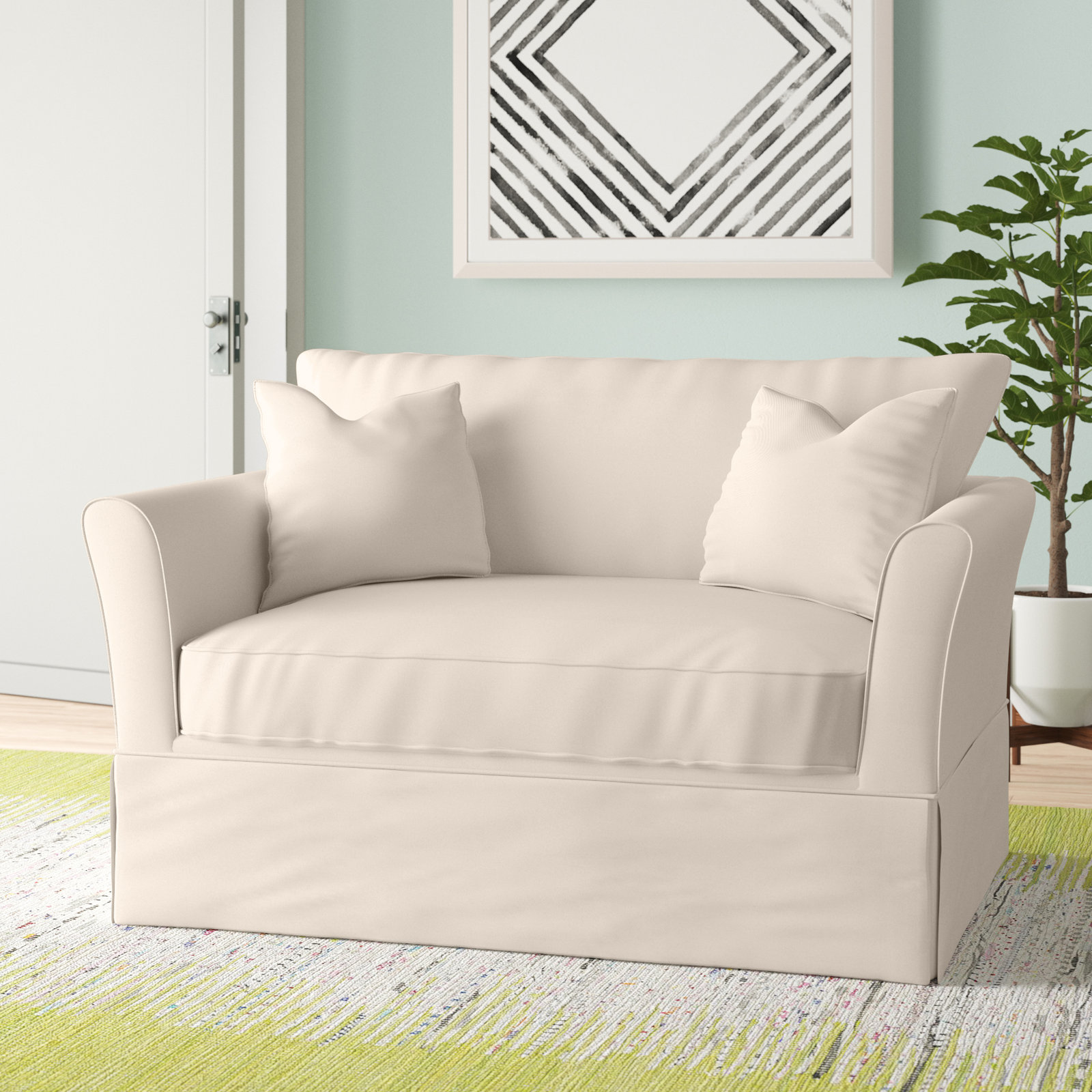Shelby Upholstered Accent Chair, Conversation Ivory Basketweave