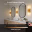 Ensemble de 2 appliques murales dorées à piles avec télécommande, 12 000 mAh rechargeables, lampes murales à intensité variable sans fil pour chambre à coucher, salon, salle de bain, couloir, entrée, escalier-589632575-591022045