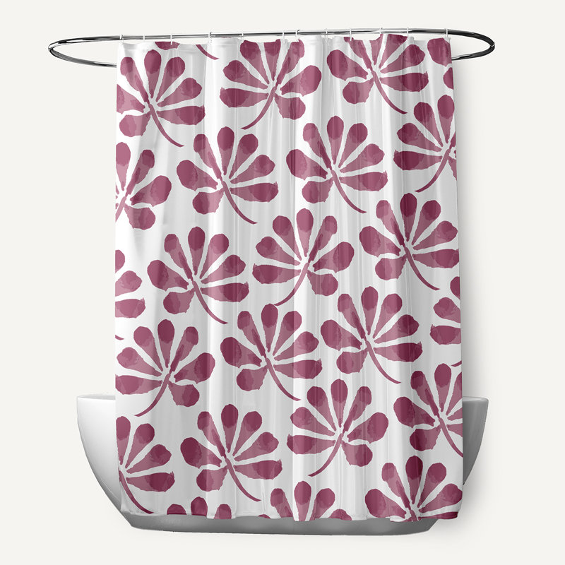 Rideau de douche simple Miki, Mauve