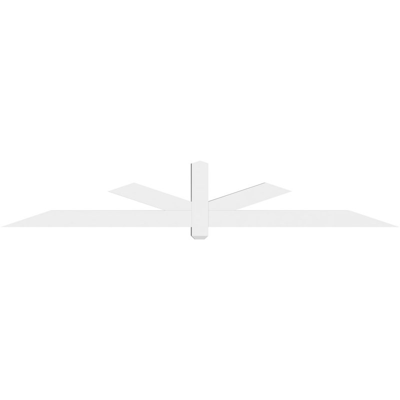 Support de pignon en PVC de qualité architecturale Kennewick, H 16 po x l 96 po (pas: 4/12), P 4 po x F 4 po