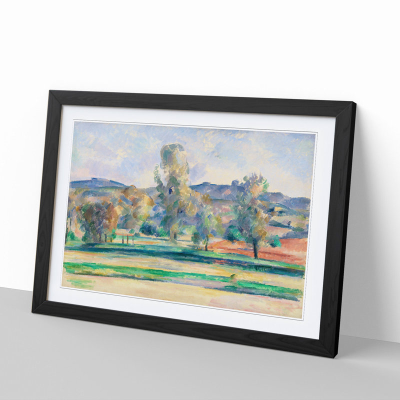 Autumn Landscape by Paul Cezanne - Picture Frame Painting, Black, 27cm H x 36cm W x 2cm D