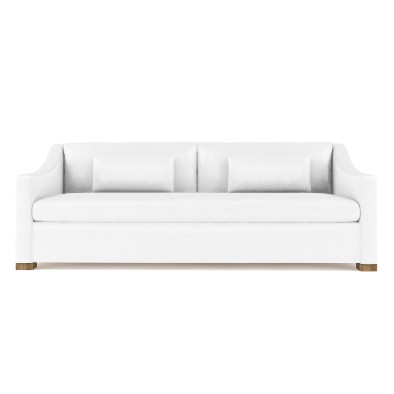 Canapé Crosby, H 32,5 po x l 96 po x P 38 po, Patiné, Cuir rétro blanc
