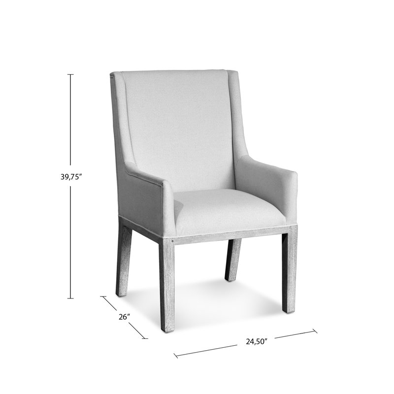 Chaise avec accoudoirs crème