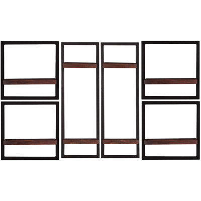 Rivero 2 Piece Solid Wood Tiered Shelf