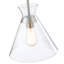 Mini-luminaire suspendu 1 lumière en nickel brossé 73 po avec abat-jour en verre transparent-1789452405
