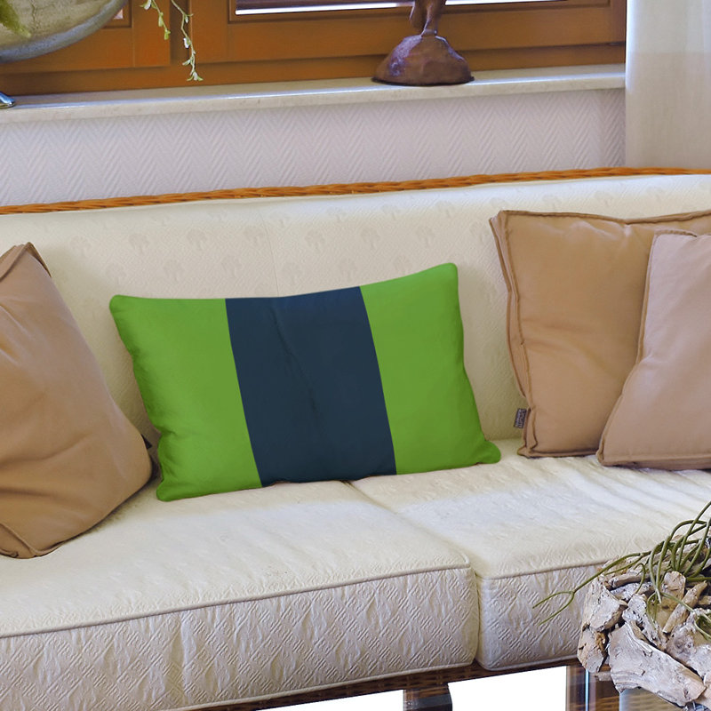 Housse de coussin lombaire Atlanta, Seattle, Bleu et vert