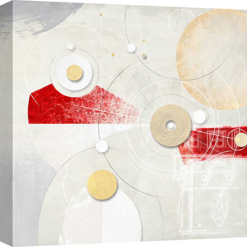Galaxy N° 4 - Red - Wrapped Canvas Art Prints, 70cm H x 70cm W x 4cm D