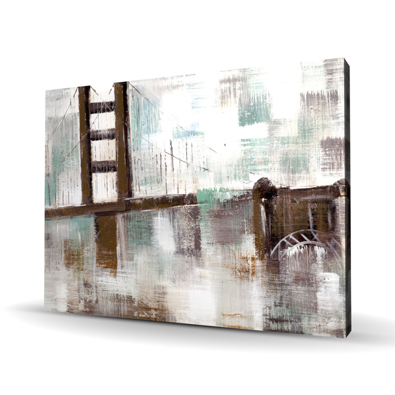 Abstrait Golden Gate - Toile beige industrielle
