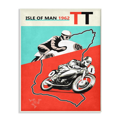 " European Grand Prix Vintage Advertisement Motorcycle Race " Graphic Art Print