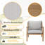 Single Sofa Set – 2 Armchairs, Solid Wood, Taupe Rope Detailing, 240g Outdoor Cushions-123680138