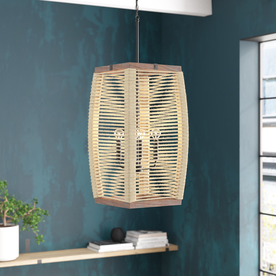 Dubai 4 - Light Gray Iron Silk Lantern Pendant Steelside™