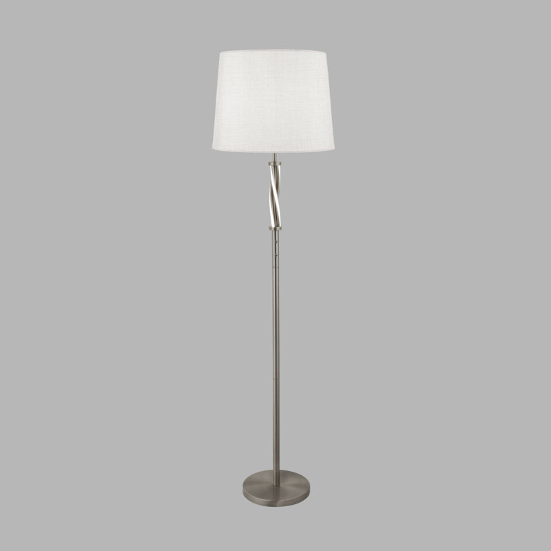 Almond 152cm Chrome LED Traditional Floor Lamp