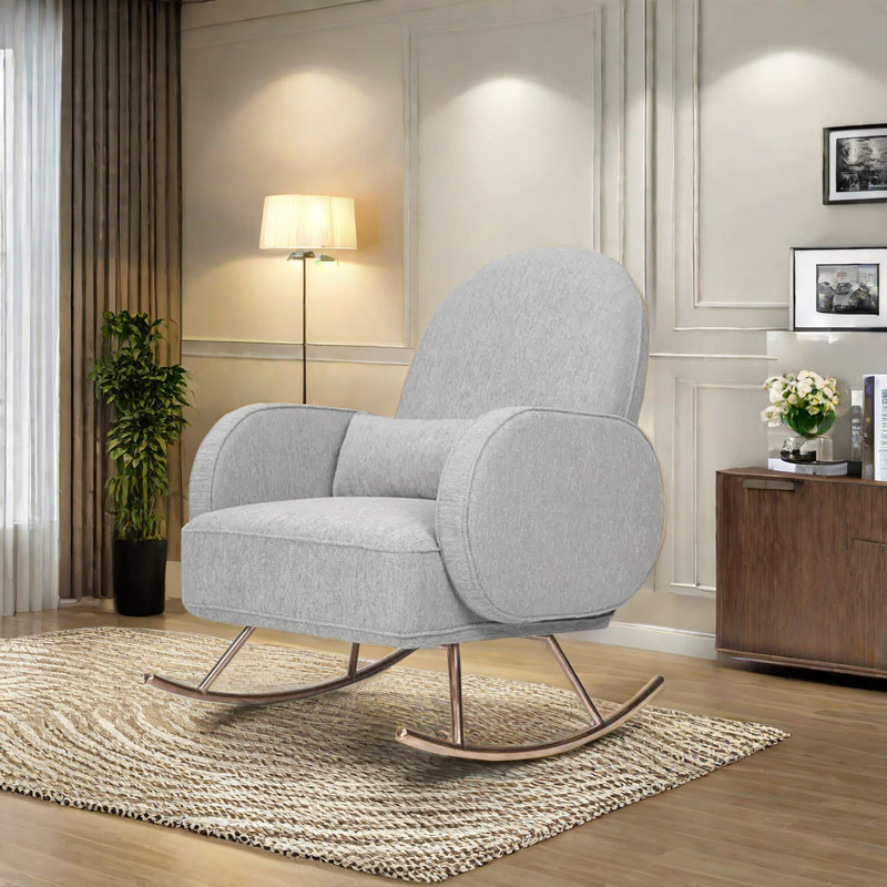 Chaise berçante luxueuse et durable, Gris