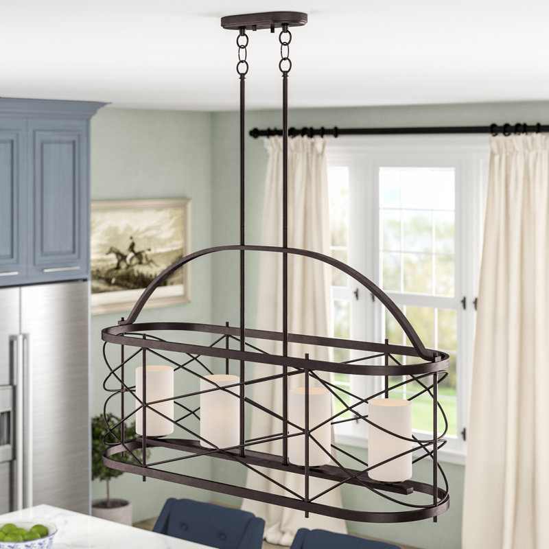Gaen 4 - Light Kitchen Island Pendant, Old Bronze